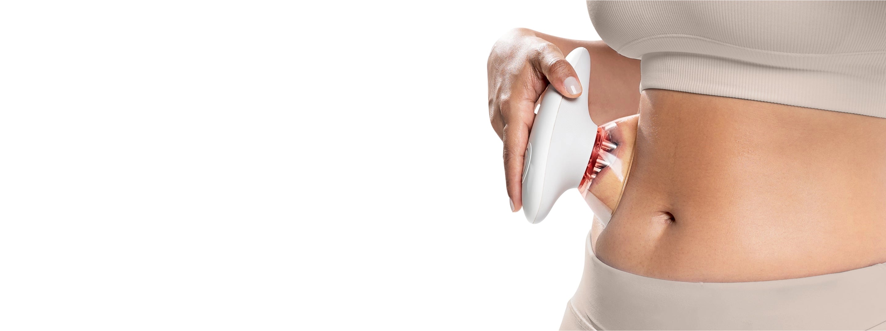 Innovación | Redu Sculpt Aplicación de Redu Sculpt en abdomen con terapia de luz roja y masaje reductor