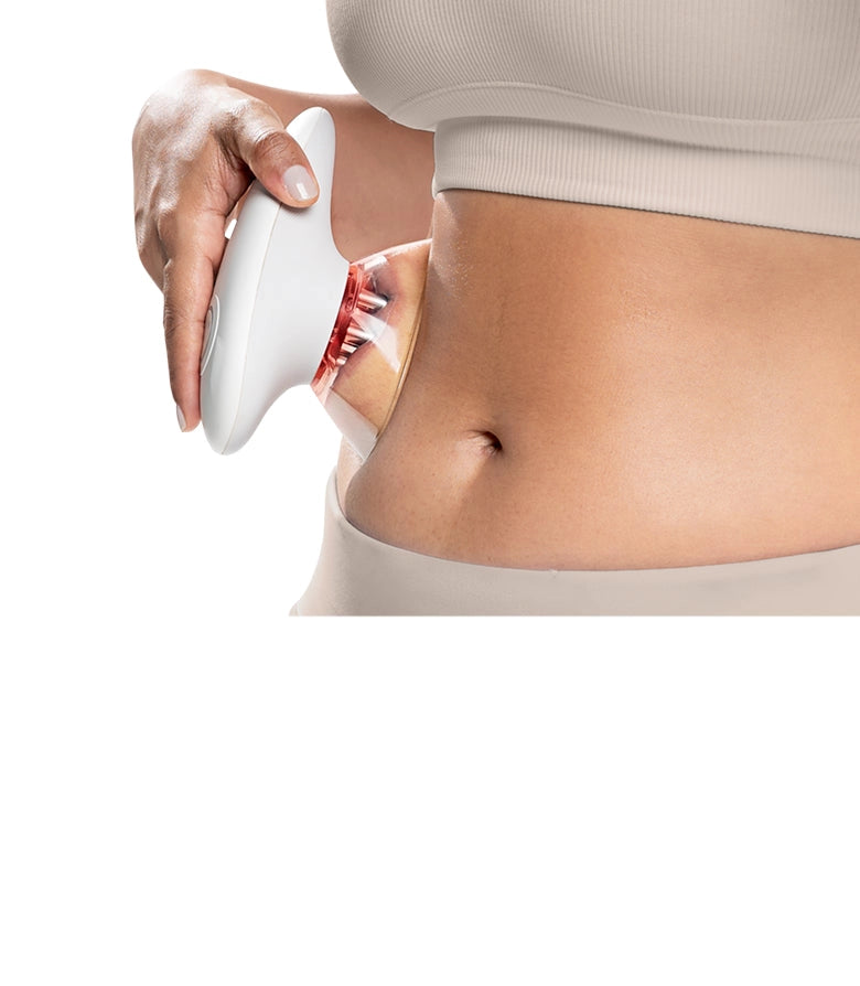 Innovación | Redu Sculpt Aplicación de Redu Sculpt en abdomen con terapia de luz roja y masaje reductor